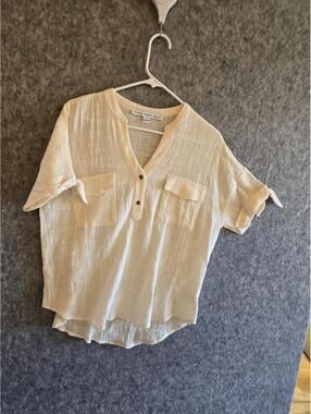 100% Cotton Breezy Comfortable L Women's Top Blouse Vacay